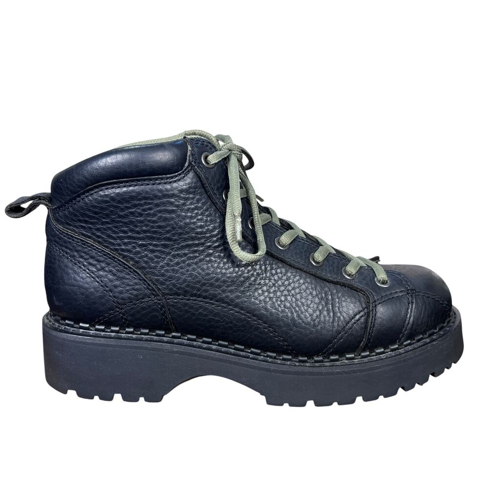 Vintage Y2K American Eagle Women’s Black Lug Sole Hiking Boots Size 9